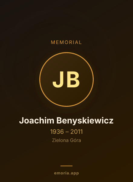 Memorial portrait of Joachim Benyskiewicz
