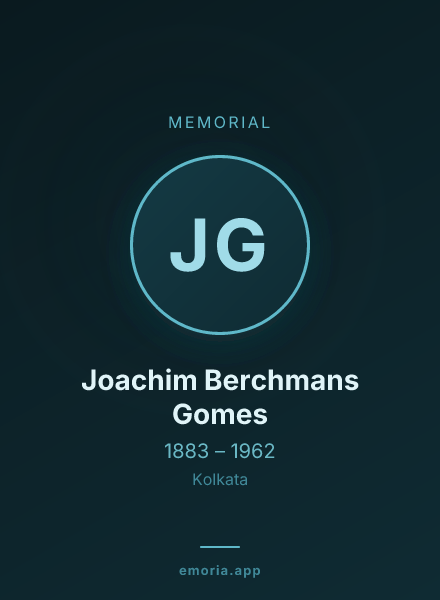 Memorial portrait of Joachim Berchmans Gomes