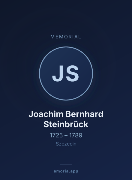 Memorial portrait of Joachim Bernhard Steinbrück