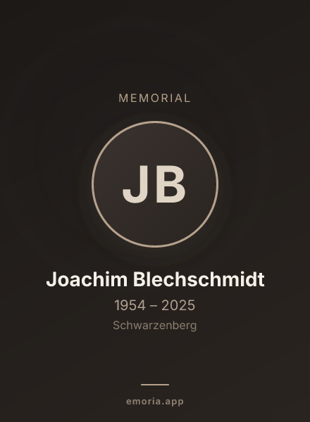 Memorial portrait of Joachim Blechschmidt