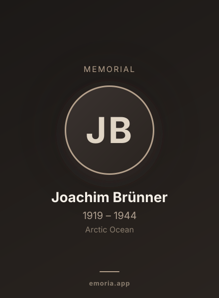 Memorial portrait of Joachim Brünner