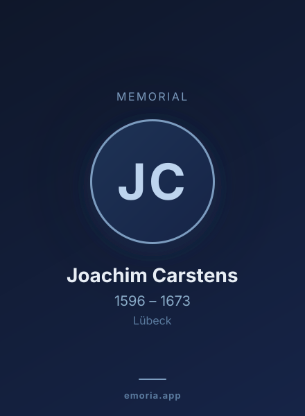 Memorial portrait of Joachim Carstens