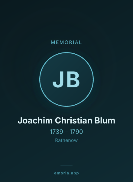 Memorial portrait of Joachim Christian Blum