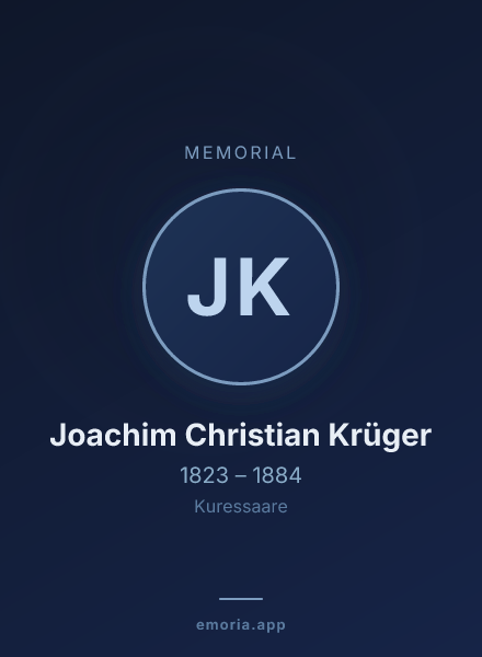 Memorial portrait of Joachim Christian Krüger