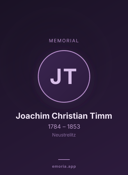 Memorial portrait of Joachim Christian Timm
