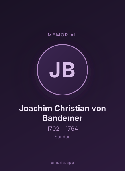 Memorial portrait of Joachim Christian von Bandemer