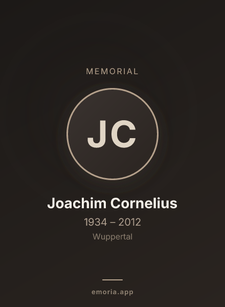 Memorial portrait of Joachim Cornelius