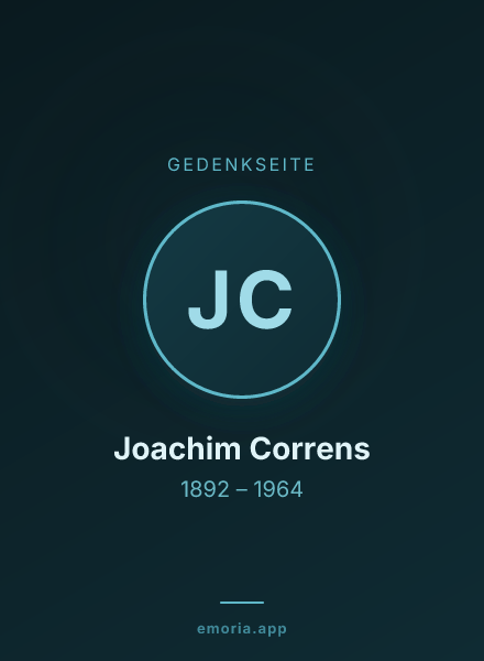 Gedenkportrait von Joachim Correns