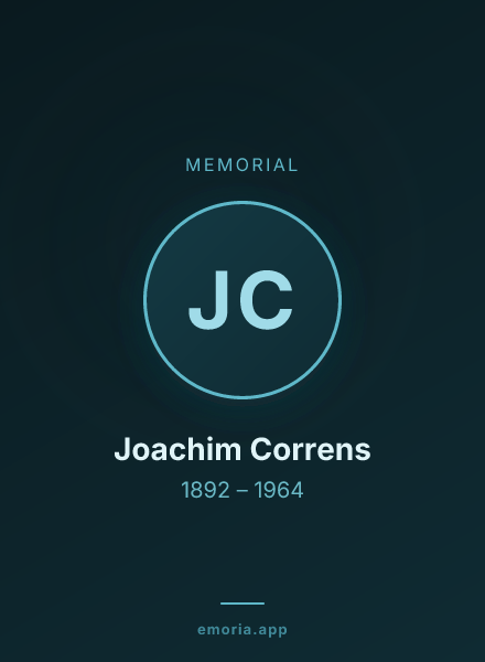 Memorial portrait of Joachim Correns