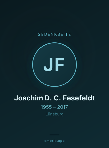 Gedenkportrait von Joachim D. C. Fesefeldt