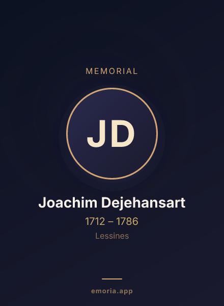 Memorial portrait of Joachim Dejehansart