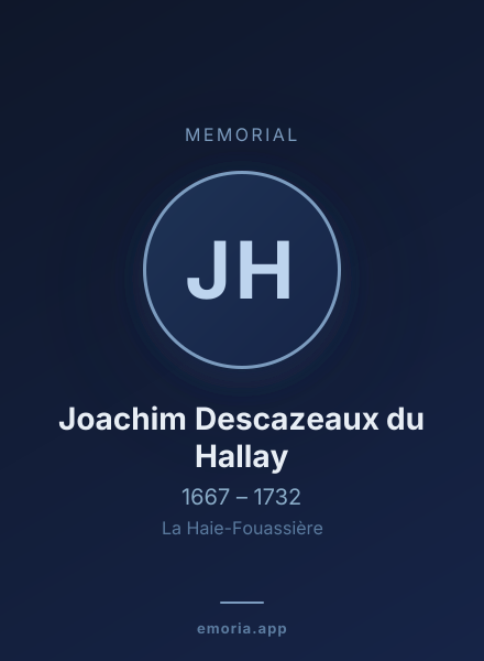Memorial portrait of Joachim Descazeaux du Hallay
