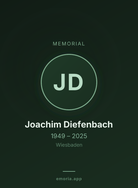 Memorial portrait of Joachim Diefenbach