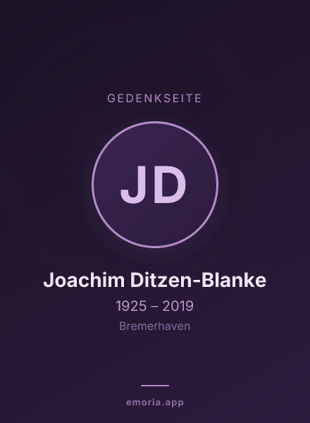 Gedenkportrait von Joachim Ditzen-Blanke