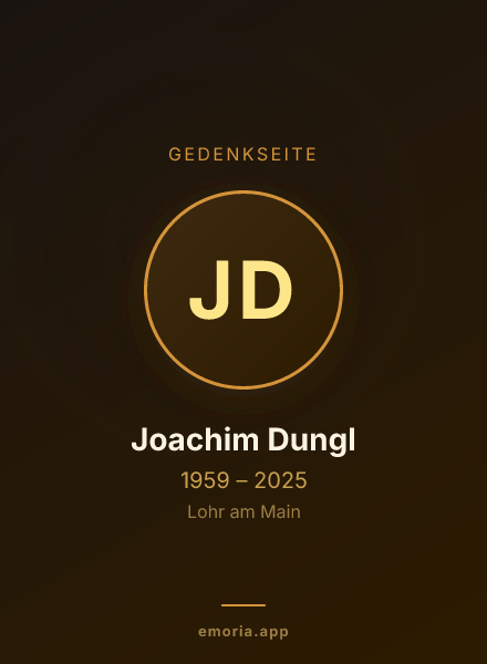Gedenkportrait von Joachim Dungl