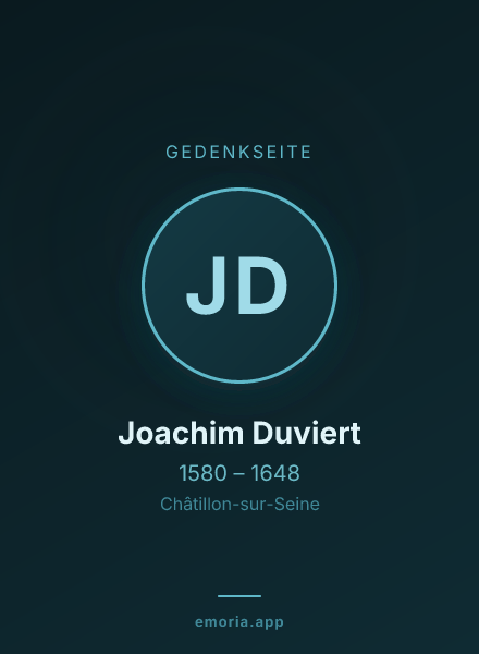 Gedenkportrait von Joachim Duviert