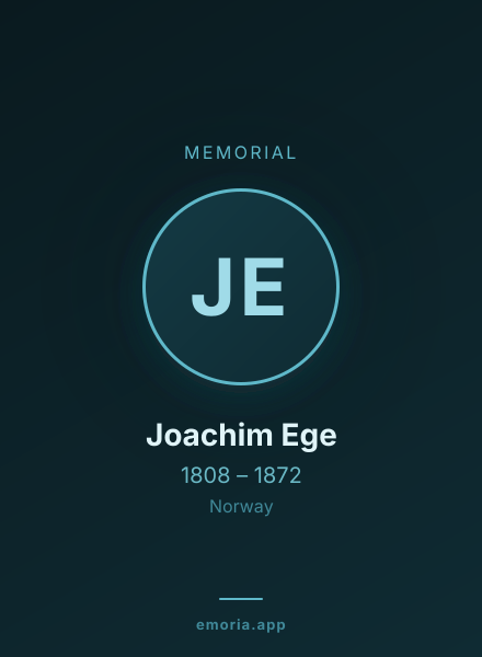Memorial portrait of Joachim Ege