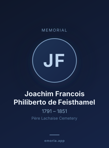 Memorial portrait of Joachim Francois Philiberto de Feisthamel