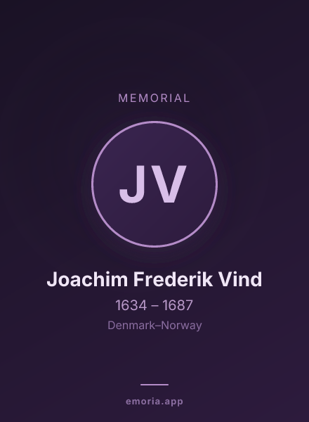 Memorial portrait of Joachim Frederik Vind