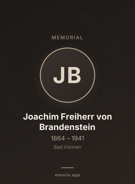 Memorial portrait of Joachim Freiherr von Brandenstein