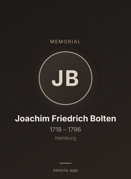 Memorial portrait of Joachim Friedrich Bolten