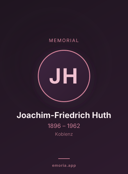 Memorial portrait of Joachim-Friedrich Huth