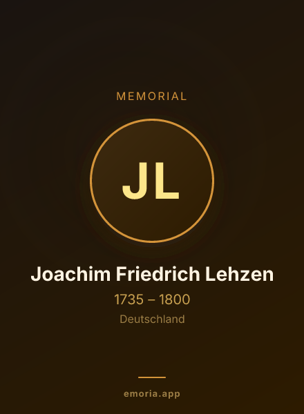 Memorial portrait of Joachim Friedrich Lehzen