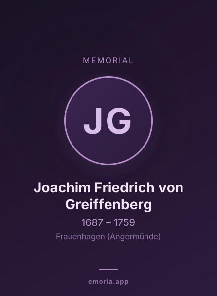 Memorial portrait of Joachim Friedrich von Greiffenberg