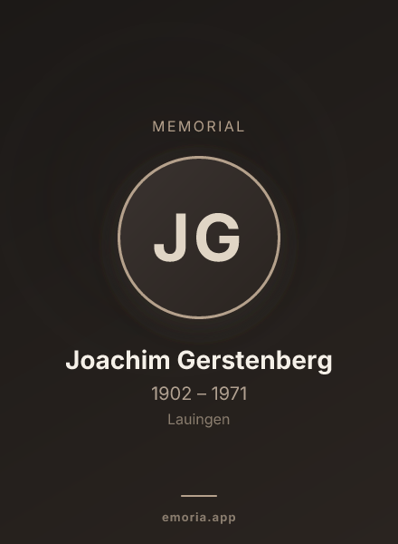 Memorial portrait of Joachim Gerstenberg