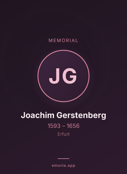 Memorial portrait of Joachim Gerstenberg