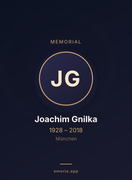 Memorial portrait of Joachim Gnilka