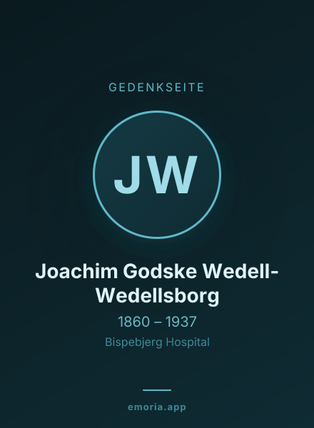 Gedenkportrait von Joachim Godske Wedell-Wedellsborg