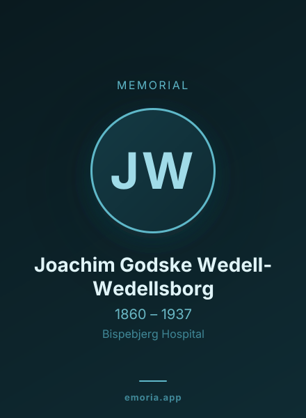 Memorial portrait of Joachim Godske Wedell-Wedellsborg