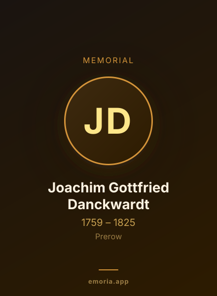 Memorial portrait of Joachim Gottfried Danckwardt