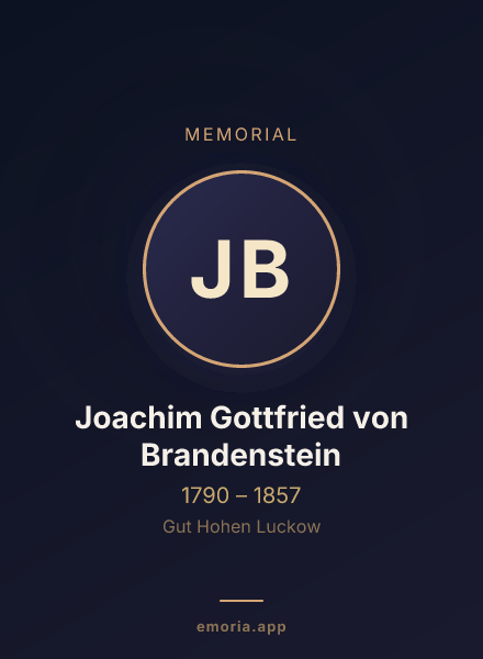Memorial portrait of Joachim Gottfried von Brandenstein
