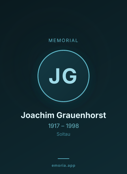 Memorial portrait of Joachim Grauenhorst