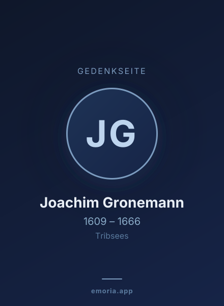 Gedenkportrait von Joachim Gronemann