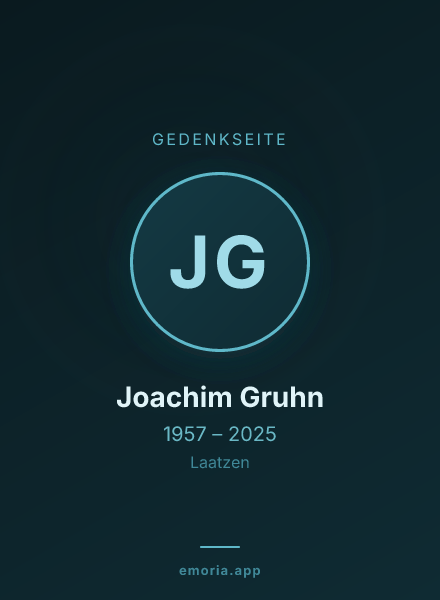 Gedenkportrait von Joachim Gruhn