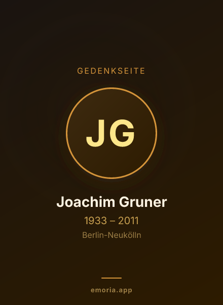 Gedenkportrait von Joachim Gruner