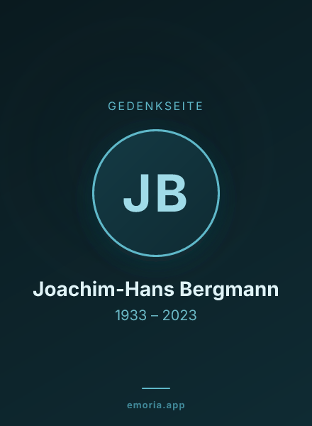 Gedenkportrait von Joachim-Hans Bergmann