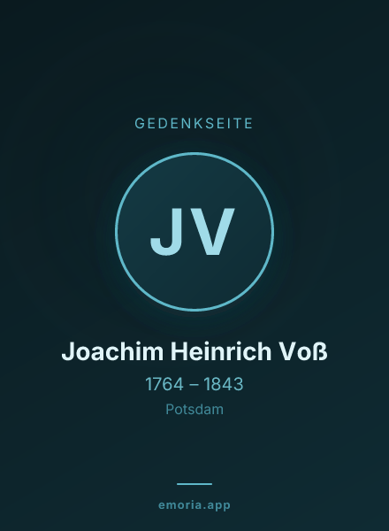 Gedenkportrait von Joachim Heinrich Voß
