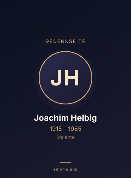Gedenkportrait von Joachim Helbig