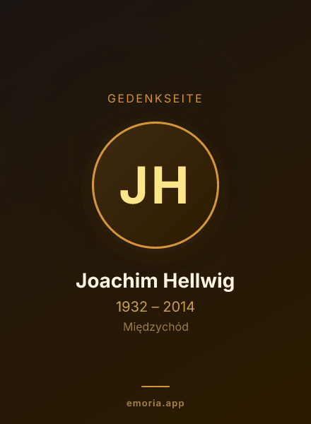 Gedenkportrait von Joachim Hellwig