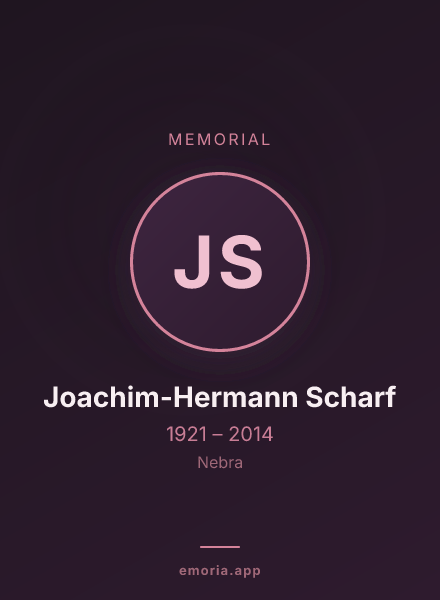 Memorial portrait of Joachim-Hermann Scharf