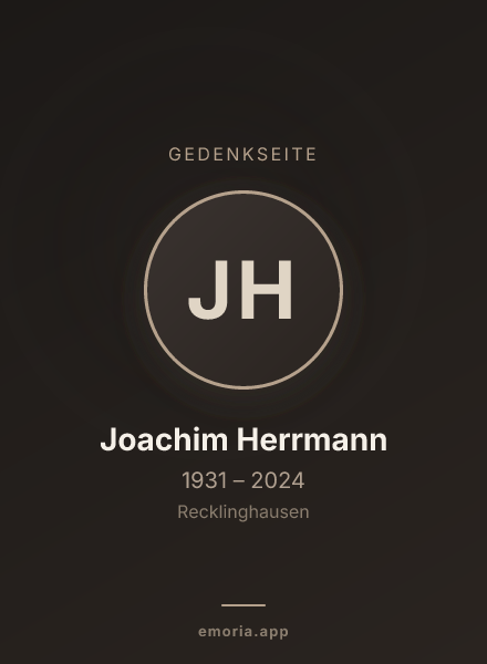 Gedenkportrait von Joachim Herrmann