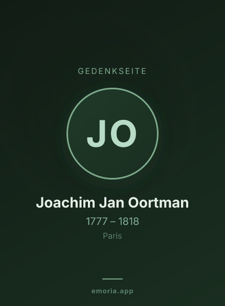 Gedenkportrait von Joachim Jan Oortman