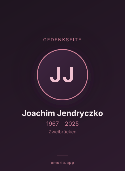 Gedenkportrait von Joachim Jendryczko