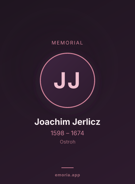 Memorial portrait of Joachim Jerlicz