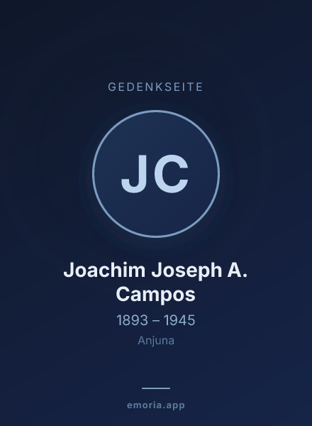 Gedenkportrait von Joachim Joseph A. Campos