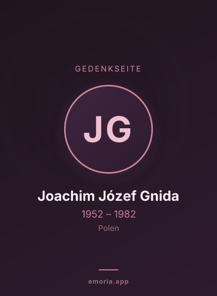 Gedenkportrait von Joachim Józef Gnida